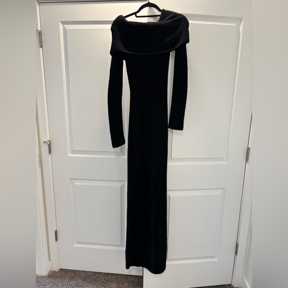SKIMS Black Off-Shoulder Dress